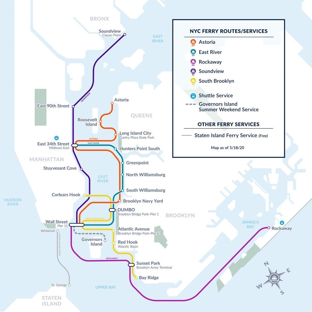 NYC Ferry routes